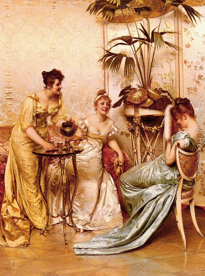The Tea Party painting - Frederic Soulacroix The Tea Party art painting